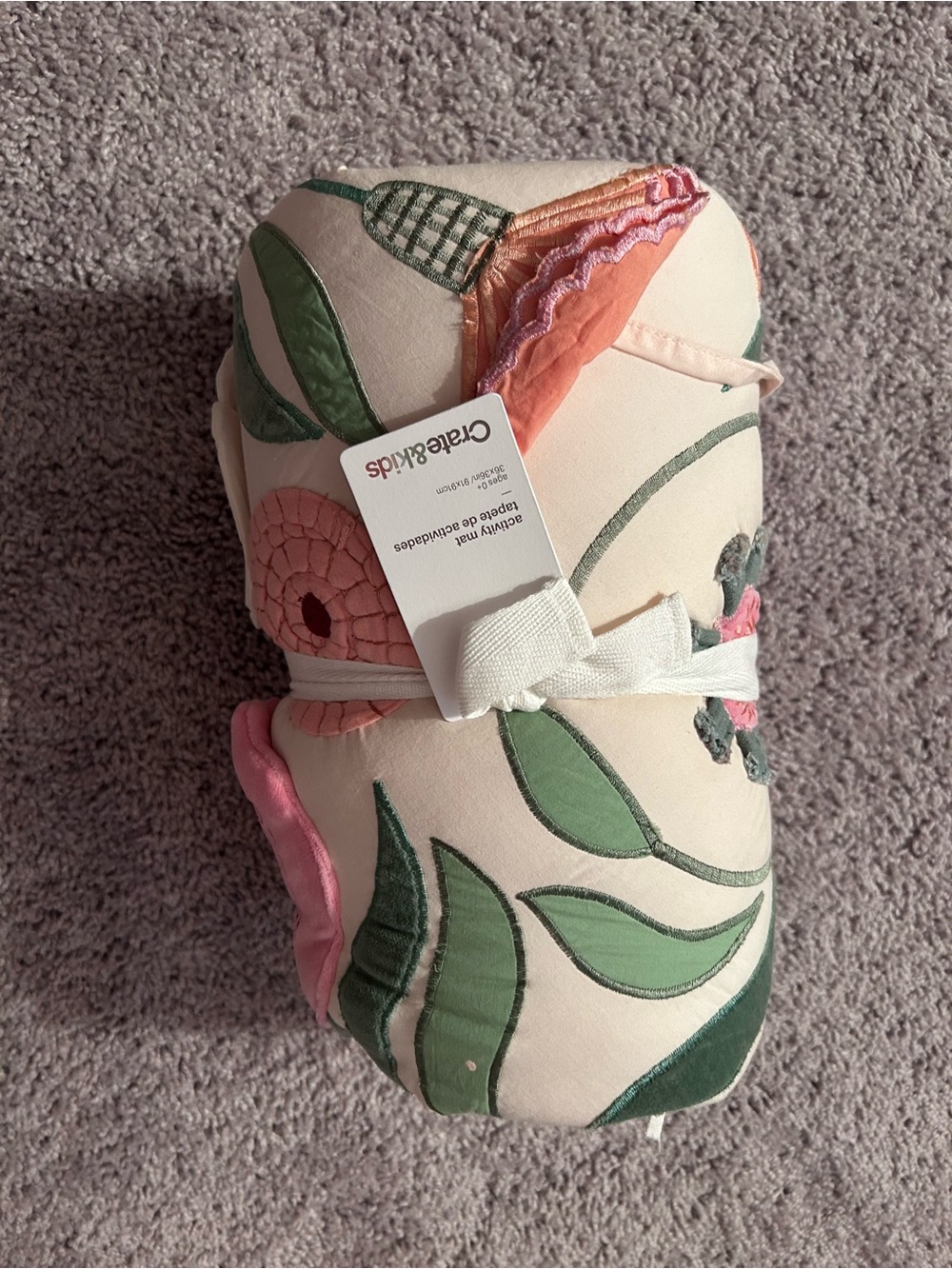 Crate&Barrel Floral Applique Play Mat